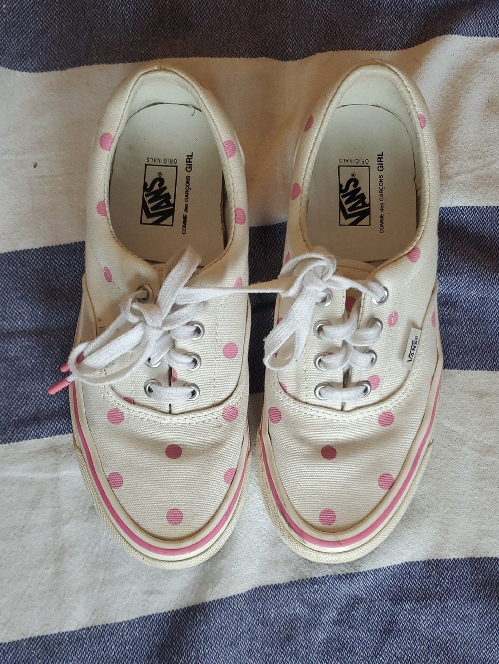 Pink Polka Dot Commes de Garcoms GIRL X Vans
